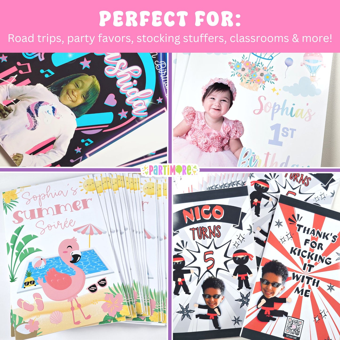 CUSTOM Kids Coloring Books Personalized with Photo, Custom Birthday Activity Sheets, Girl Boy Unique Party Favors, Printed Coloring Books Centerpiece