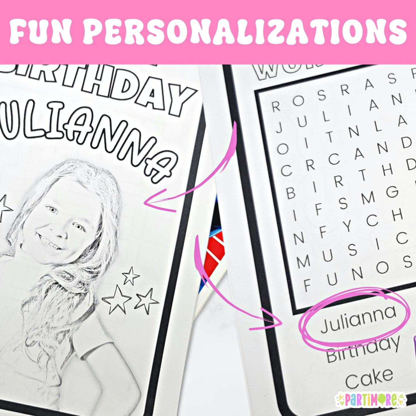 CUSTOM Kids Coloring Books Personalized with Photo, Custom Birthday Activity Sheets, Girl Boy Unique Party Favors, Printed Coloring Books Centerpiece