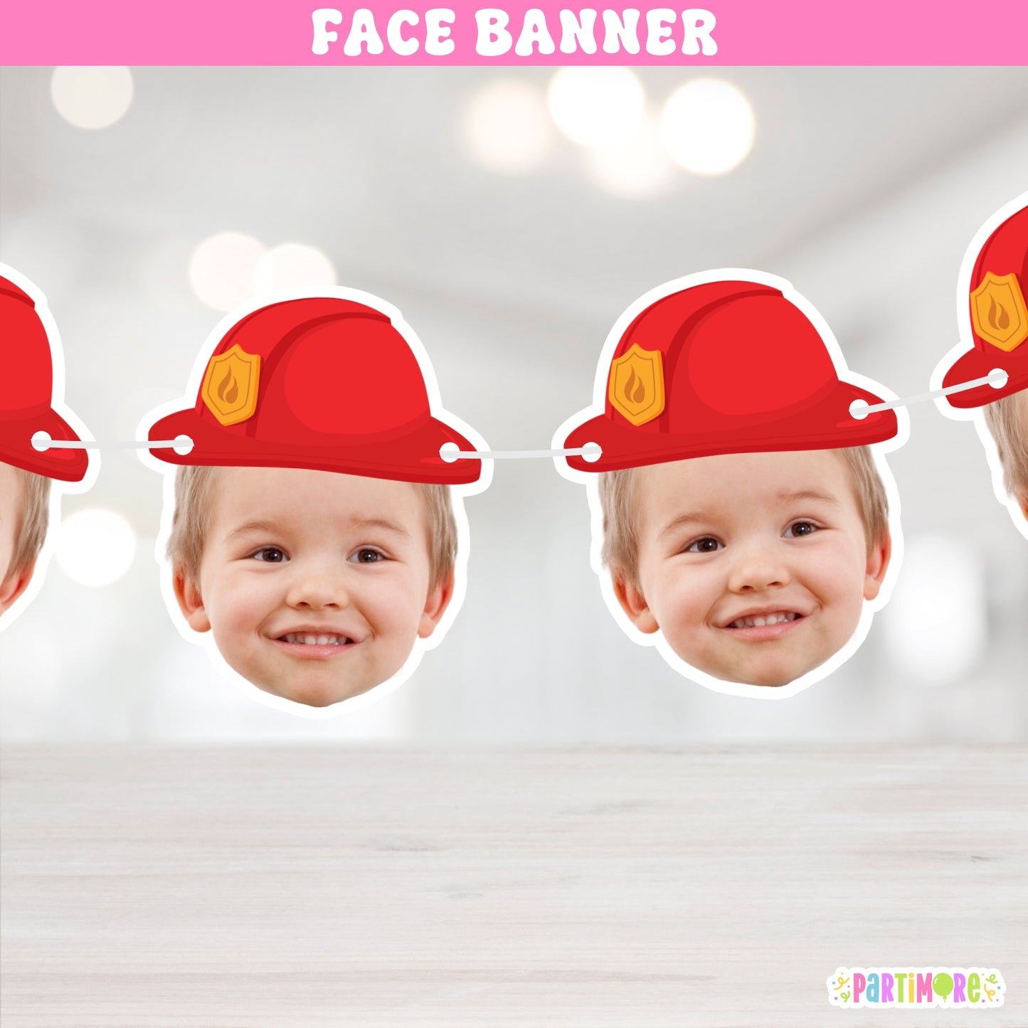 Firefighter Party Banner Personalized With Face Cutout For Birthdays Weddings Bachelorette Parties Graduations And More