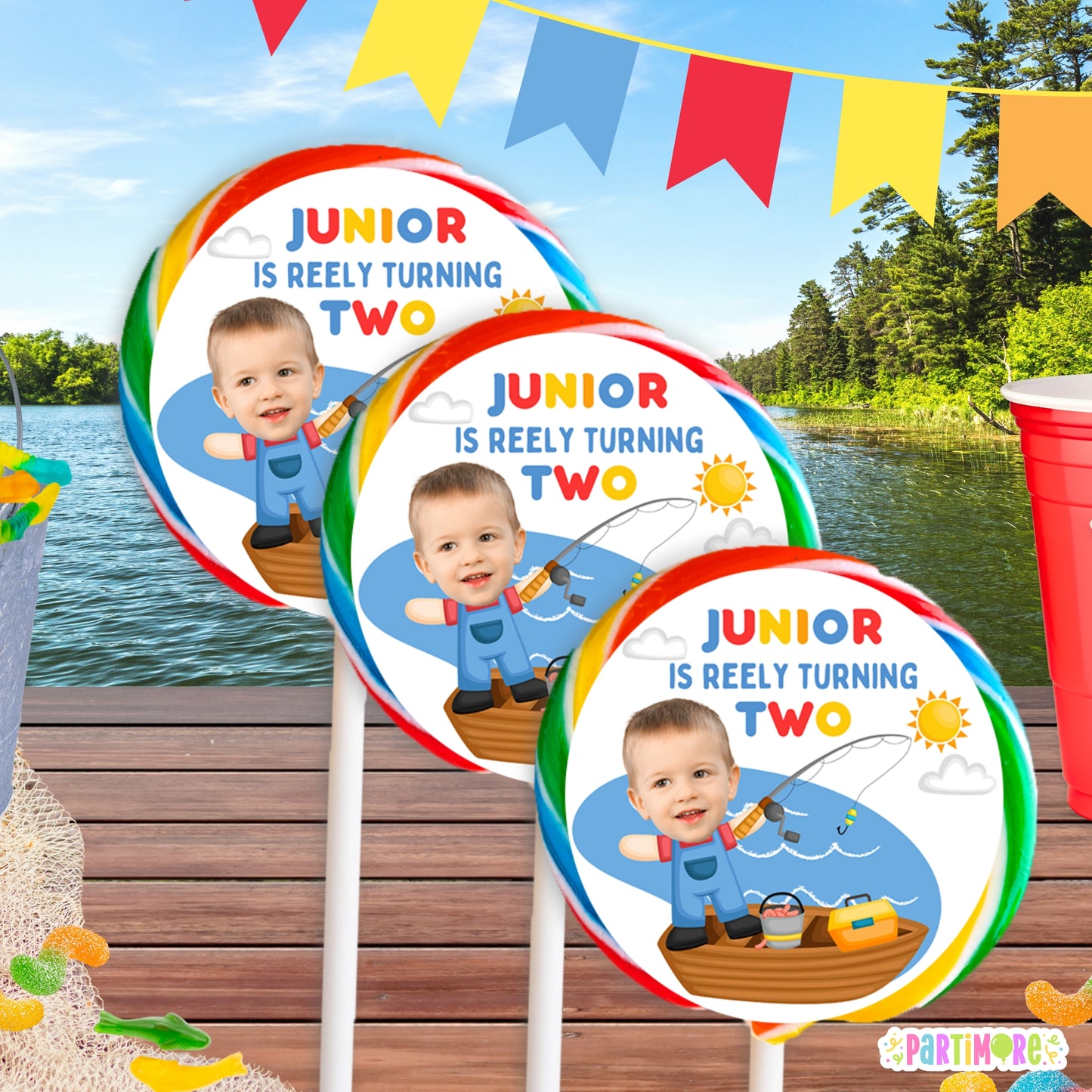 Personalized Fishing Stickers | Custom Outdoor Adventure Favor Labels