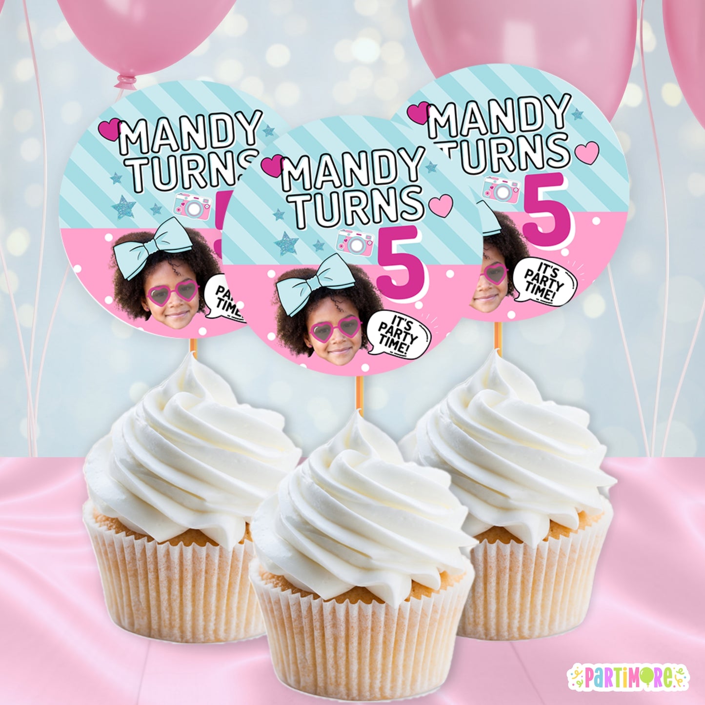 Surprise Doll Cupcake Toppers | Personalized Party Decorations