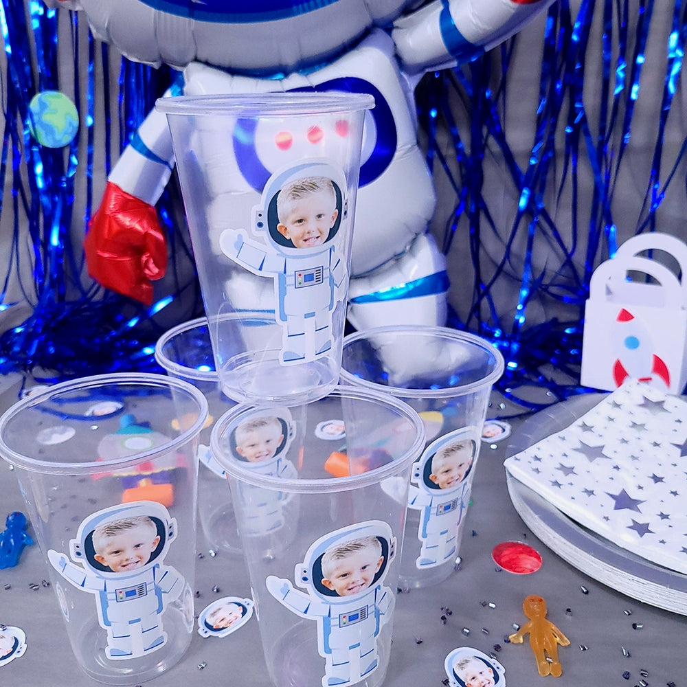 Space Birthday Party Cups, Astronaut Birthday Cups, Personalized Birthday Cups, Disposable Party Cups, Galaxy Tableware, Kids Space Themed Decorations