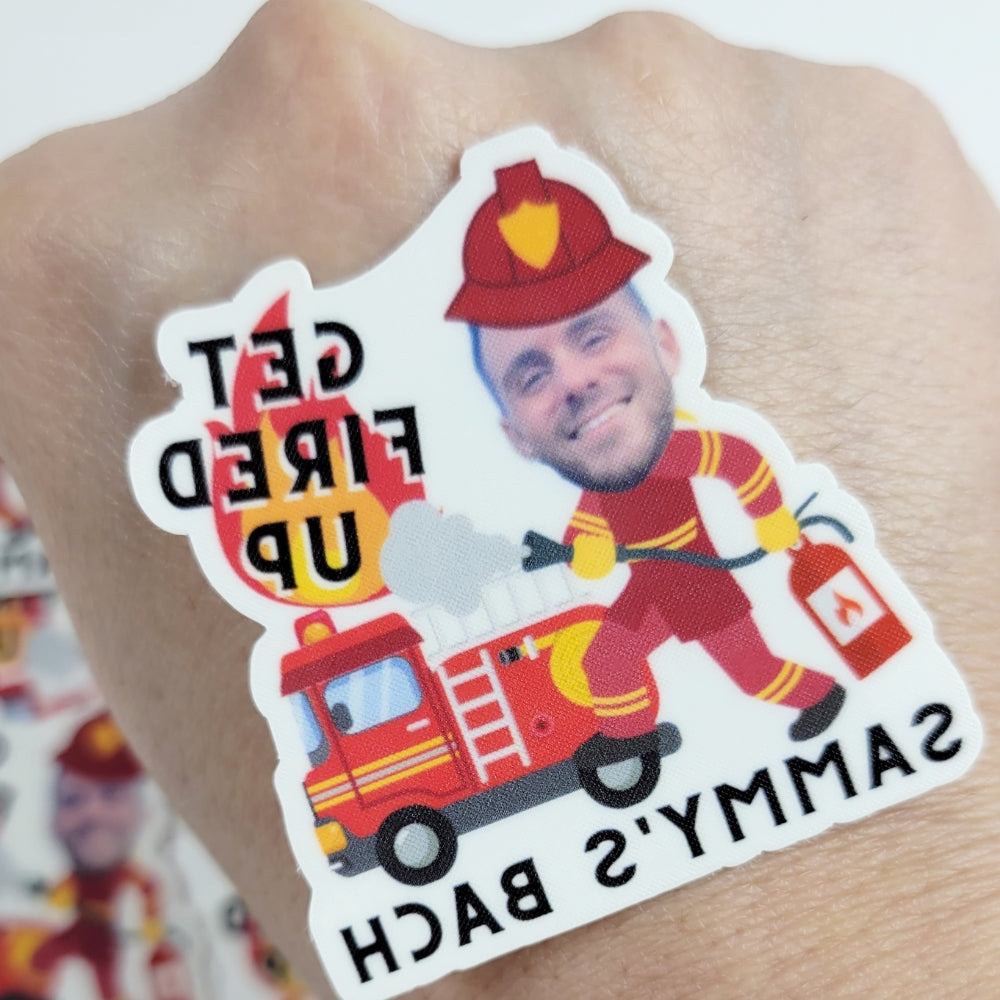 Firefighter Birthday Themed Temporary Tattoo Party Favor Supplies For Birthdays Bachelorette Parties And More