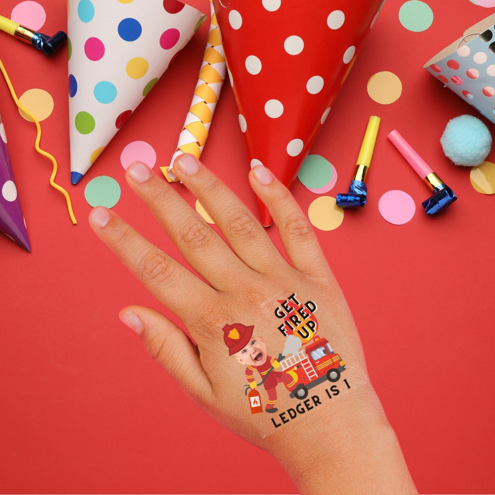 Firefighter Birthday Themed Temporary Tattoo Party Favor Supplies For Birthdays Bachelorette Parties And More