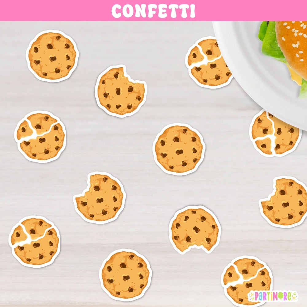 Chocolate Chip Cookie Confetti For Cookie Birthday, Milk And Cookie Baby Shower Decorations, Cookie Inspired Party Supplies