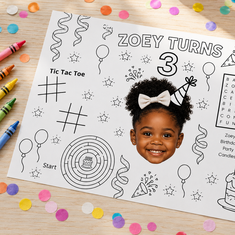 Personalized Coloring Placemats
