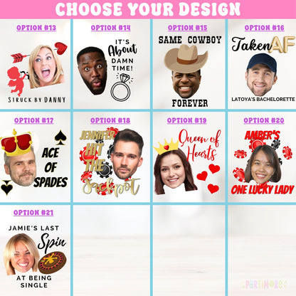 Custom Bachelorette Party Temporary Tattoos, Funny Groom Face Fake Tattoos