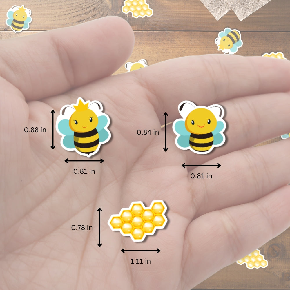 Bee Confetti For Bee Baby Shower Decor, 1st Bee Day Party Decorations, Bee Gender Reveal Party Idea, Boy Bee, Queen Bee, Yellow Hexagon Honeycomb