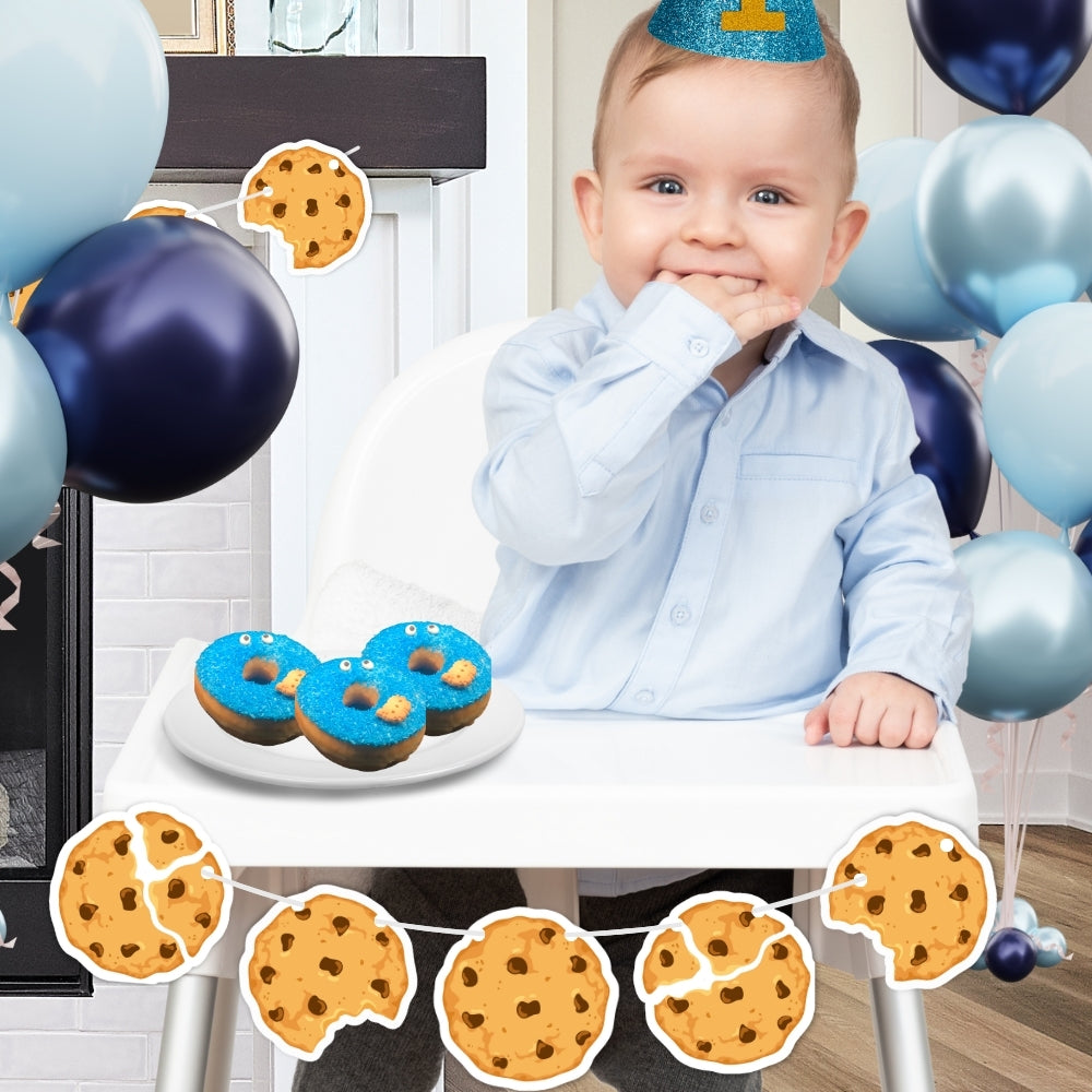 Milk And Cookies Birthday Banner, First Birthday Party Bunting, Sweet Boys Baby Shower Garland, Cookie Party Decorations