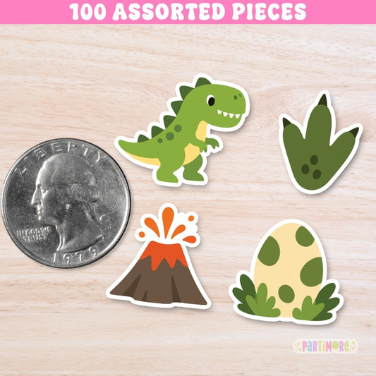 Dinosaur Confetti – Dino Birthday Party Table Decorations, 100 Assorted Pieces