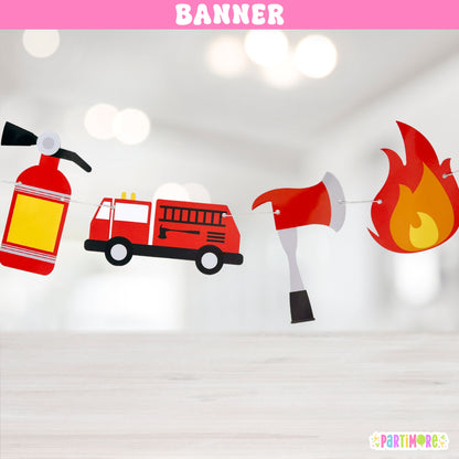 Firefighter Party Banner For Backdrops, Photo Ops, Fire Truck Birthdays, Firefighter Graduations, Fireman Weddings