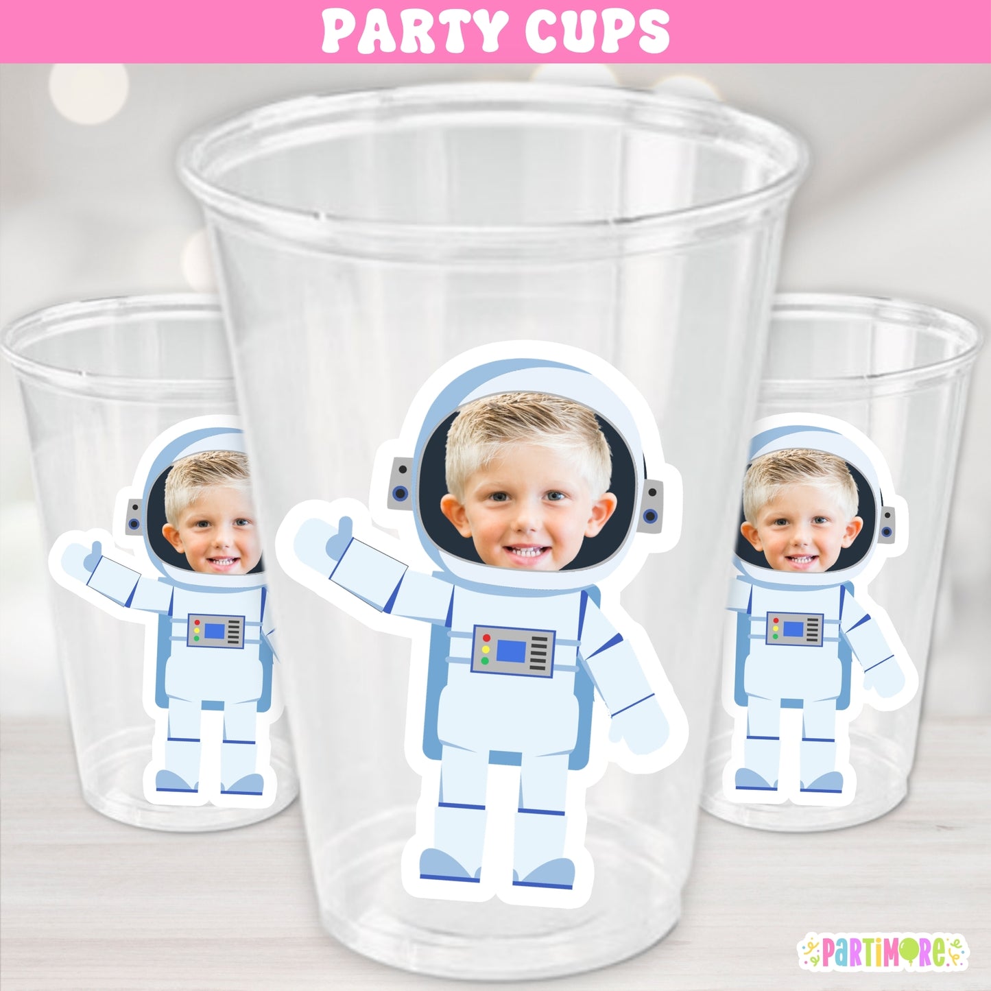 Space Birthday Party Cups, Astronaut Birthday Cups, Personalized Birthday Cups, Disposable Party Cups, Galaxy Tableware, Kids Space Themed Decorations