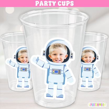 Space Birthday Party Cups, Astronaut Birthday Cups, Personalized Birthday Cups, Disposable Party Cups, Galaxy Tableware, Kids Space Themed Decorations