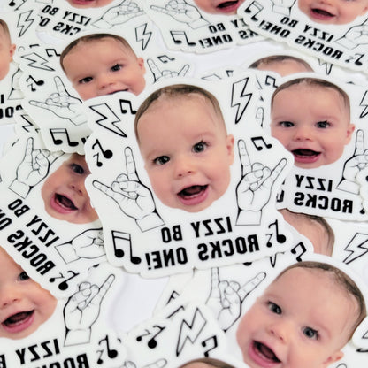 Personalized Rock And Roll Birthday Party Temporary Tattoos For Kids Adults, First Birthday, Born Two Rock Second Birthday, Vintage Heavy Metal Punk