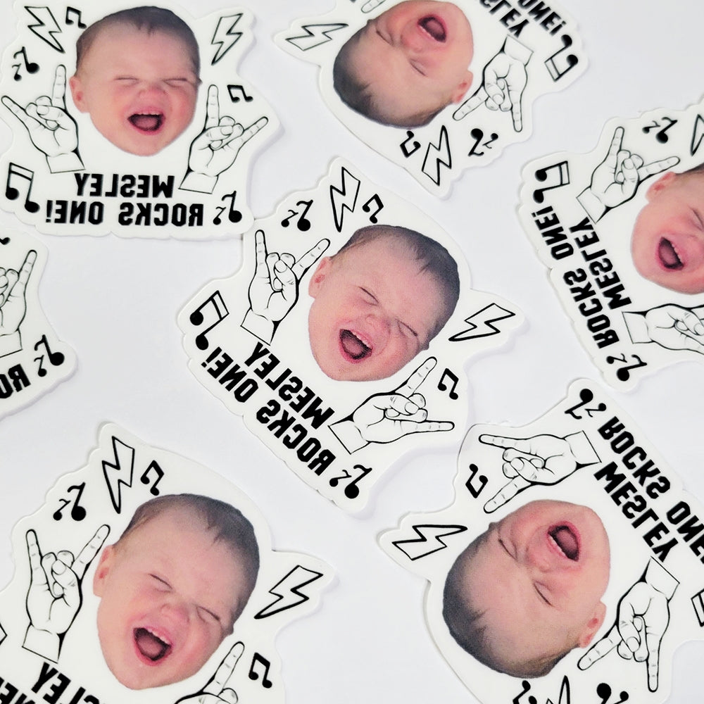 Personalized Rock And Roll Birthday Party Temporary Tattoos For Kids Adults, First Birthday, Born Two Rock Second Birthday, Vintage Heavy Metal Punk