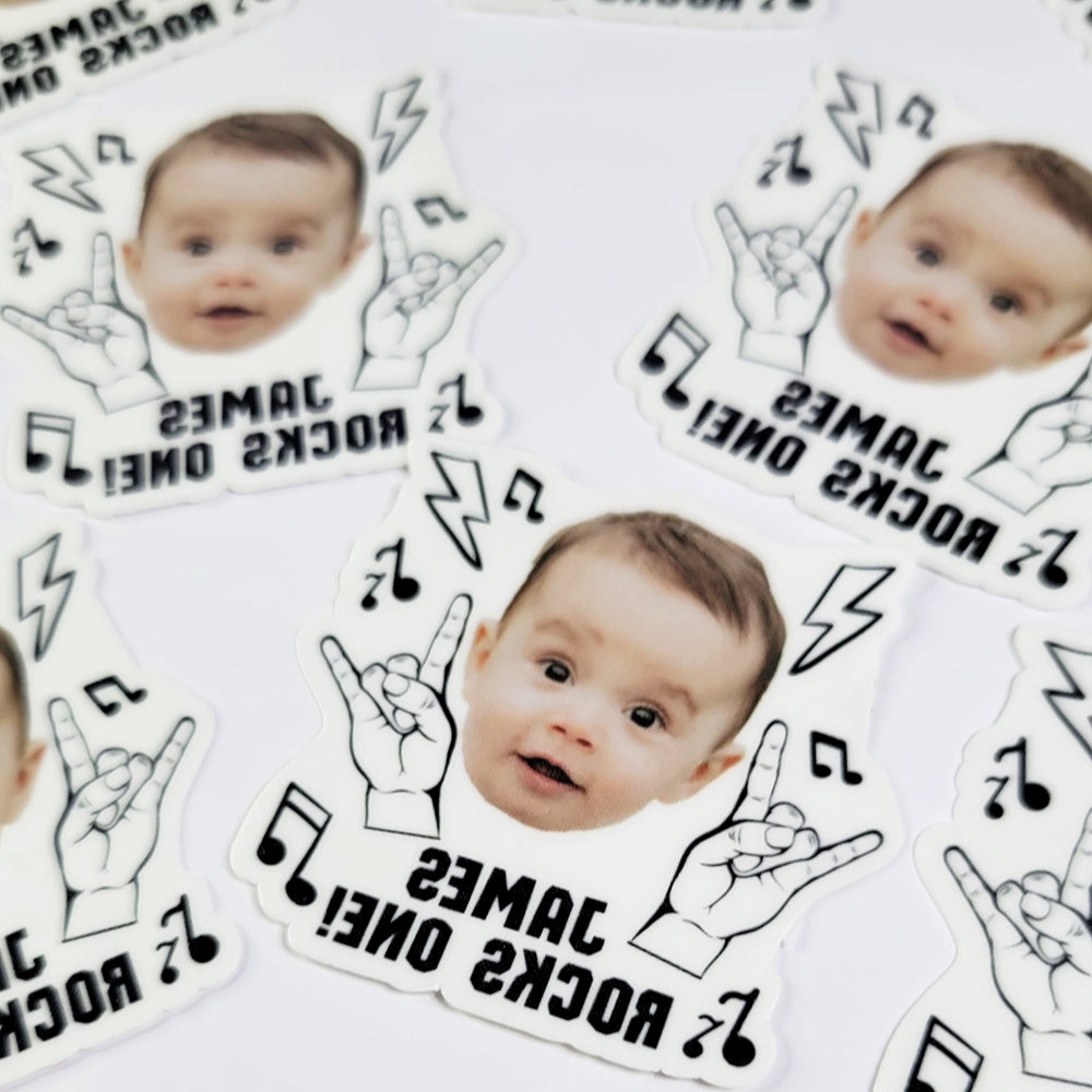 Personalized Rock And Roll Birthday Party Temporary Tattoos For Kids Adults, First Birthday, Born Two Rock Second Birthday, Vintage Heavy Metal Punk
