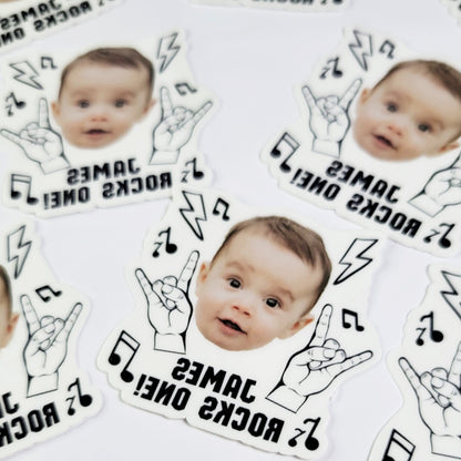 Personalized Rock And Roll Birthday Party Temporary Tattoos For Kids Adults, First Birthday, Born Two Rock Second Birthday, Vintage Heavy Metal Punk