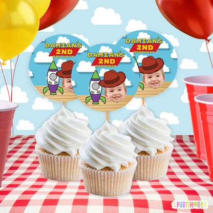 Custom Space Cowboy Cupcake Toppers | Two Infinity Birthday Decor