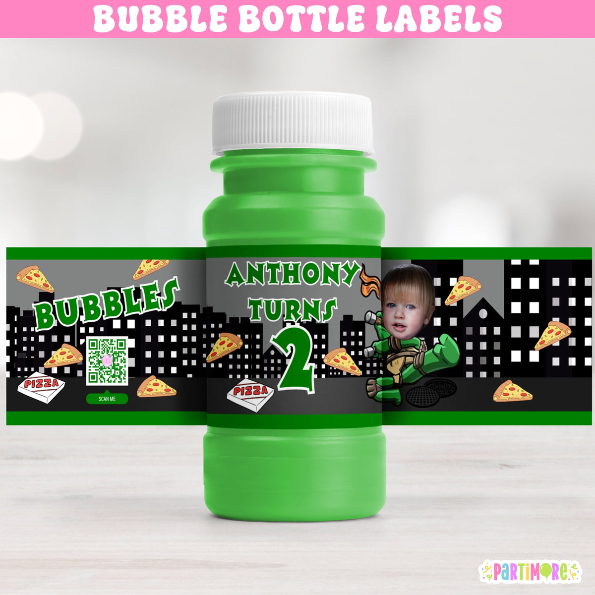 Turtle Labeles Personalized Turtle Bubble Bottle Labels | Custom Party Favor Stickers ...