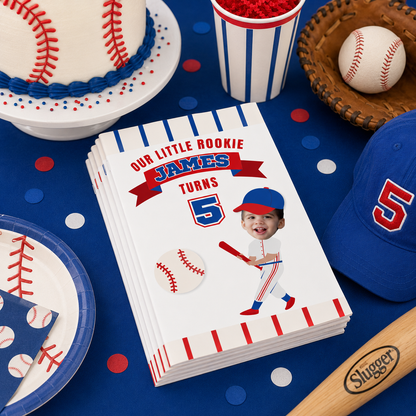 Personalized Baseball Birthday Coloring Books – Kids Party Favors & Activities - Set of 12