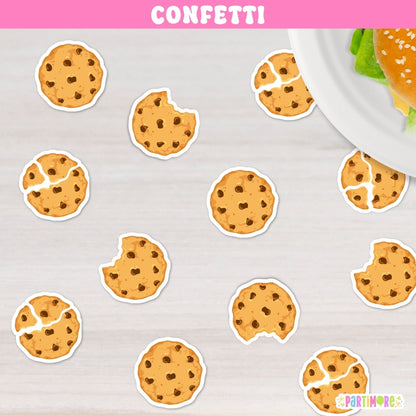 Chocolate Chip Cookie Confetti For Cookie Birthday, Milk And Cookie Baby Shower Decorations, Cookie Inspired Party Supplies