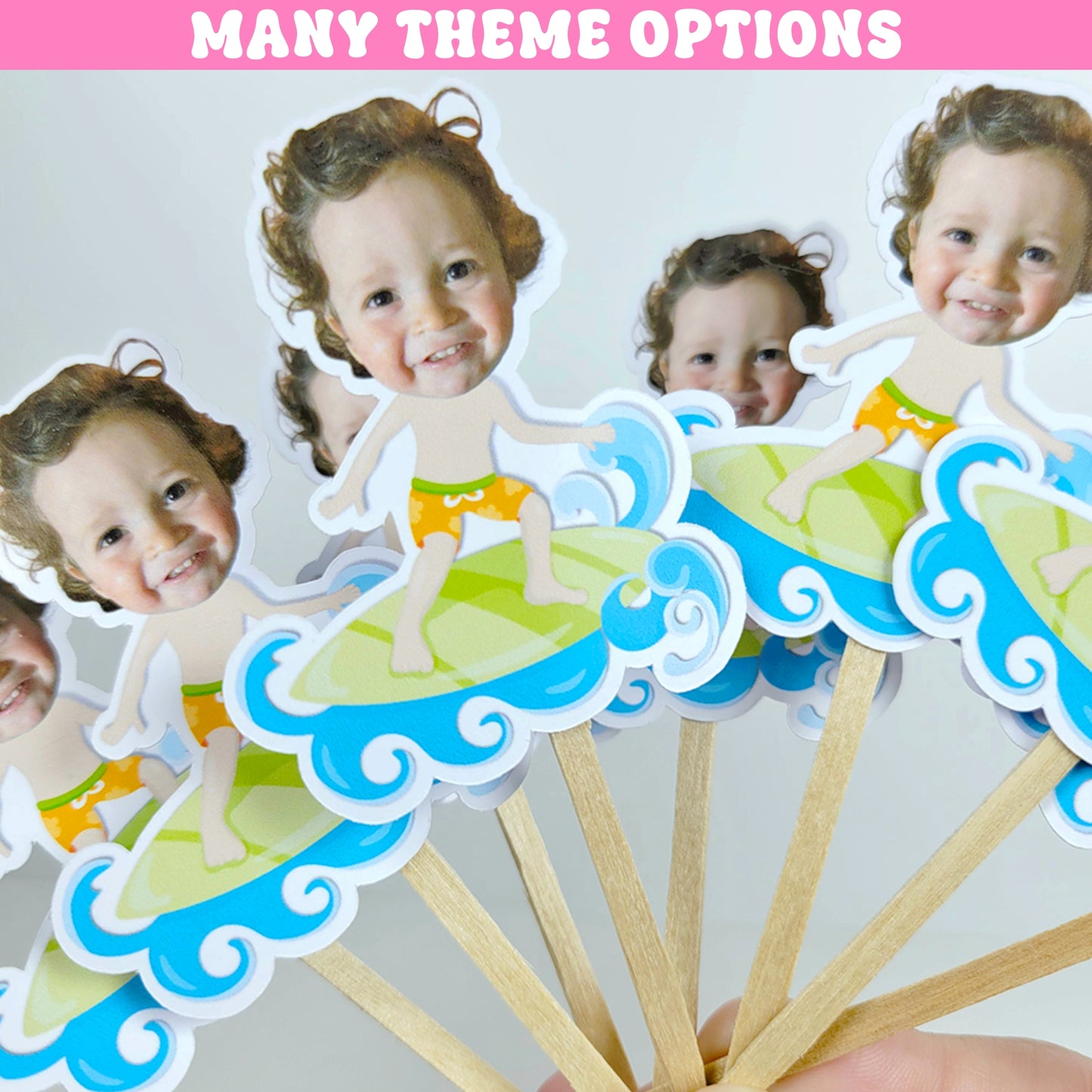 Custom Funny Face Cupcake Toppers Great For Any Occasion, Sports Theme, Girl Party Theme, Boy Birthday Ideas, Holidays, Pets Parties and more
