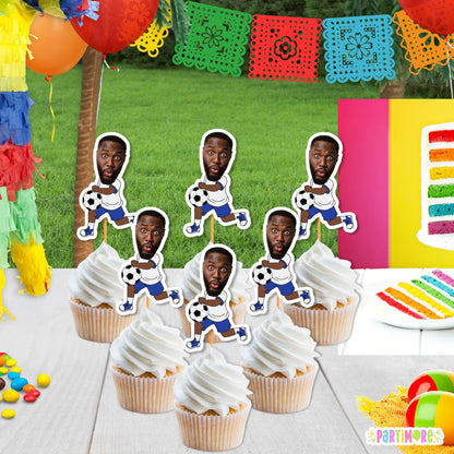 Custom Funny Face Cupcake Toppers Great For Any Occasion, Sports Theme, Girl Party Theme, Boy Birthday Ideas, Holidays, Pets Parties and more
