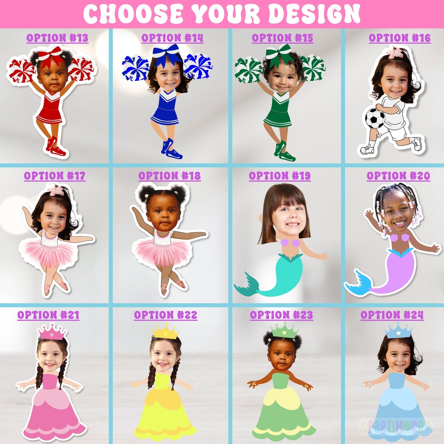 Custom Funny Face Cupcake Toppers Great For Any Occasion, Sports Theme, Girl Party Theme, Boy Birthday Ideas, Holidays, Pets Parties and more